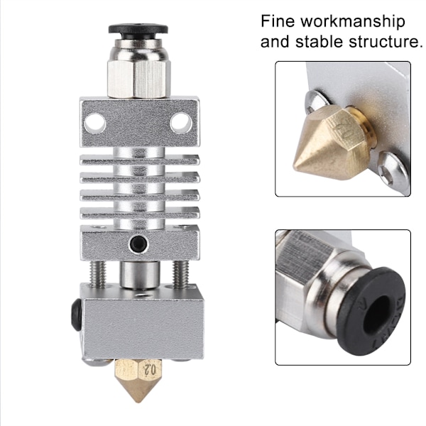 3D-skriver rustfritt stål J-hode Hotend Ekstrudersett for Creality CR10 CR10S CR10S4 CR10S5