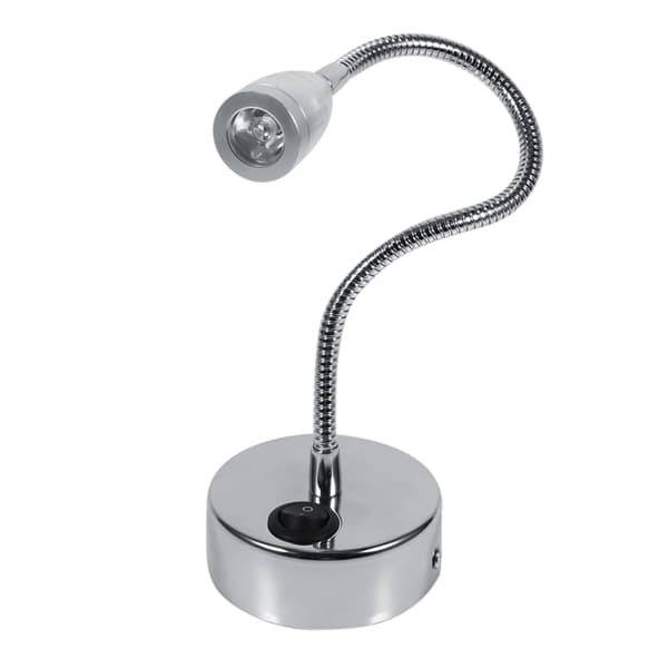 Silver LED Vägglampor Flexibel Svanhals Sovrum Sänglampa Läslampa Varmvit (Typ 2)