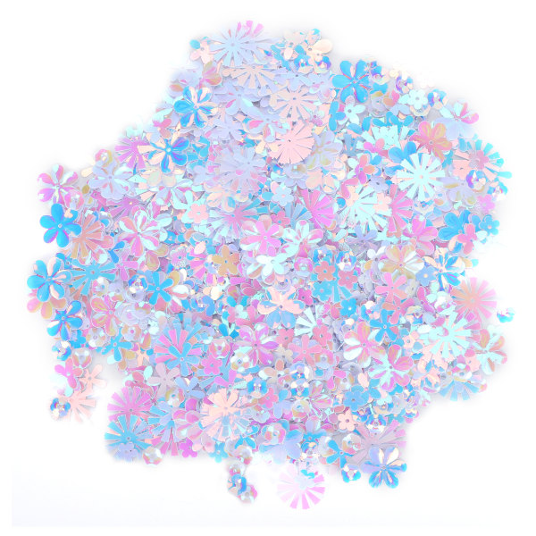Konfetti Blomsterformede Glitter Paljetter Spangles Fest Bryllup Dryss Del Dekorasjonsutstyr (fargerike hvite)