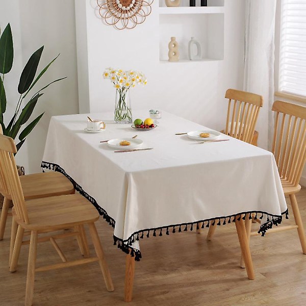 Enkel Moderne Rektangulær Duk, Duk 140 x 220CM, Duk for Kjøkken Kaffe Spisebord