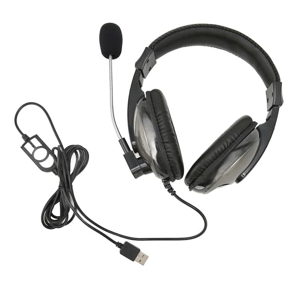 USB Gaming Headset Ledningskontroll Justerbart Volum Gaming Headset med Mikrofon for PC Laptop for PS4