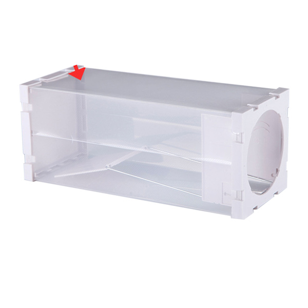 Musefelle Hvit Transparent Kompakt Sammenleggbar Sensitiv Pedal PP Material Rottefanger Bur for Hjem
