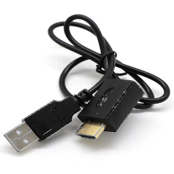 HDMI Hane Till Hona Kontakt + USB 2.0 Laddningskabel Förlängare