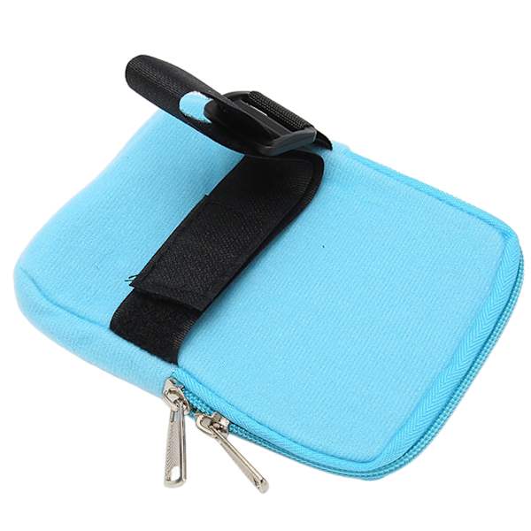 Vandflaskepose Anti-Slip Vandtæt justerbar rem Stor kapacitet Vandflaske Telefonholder til Camping Running Blue