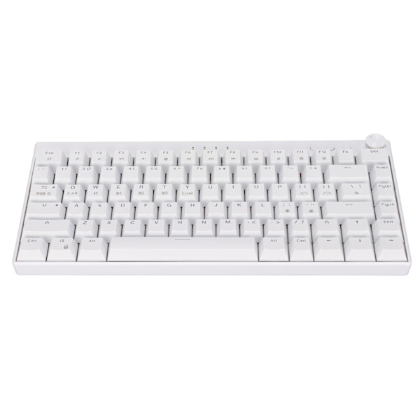 Tre-modus mekanisk tastatur 82 taster RGB dynamisk bakgrunnsbelysning N-tast rollover hvit mekanisk tastatur for kontor hjemmebrun bryter