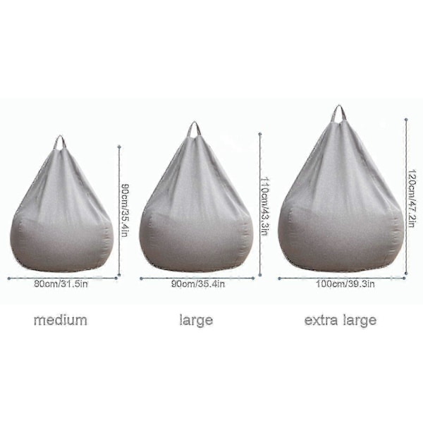 Erittäin suuri säkkituoli sohvanpäällinen - Sisätilojen Lazy Lounger aikuisille ja lapsille - Hotsale! (kuolu) -JRCL Ruskea 100 * 120cm