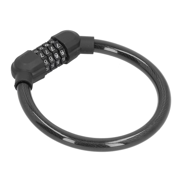 Cykellås Kabel Høj Sikkerhed 4‑Cifret Nummer Cykel Kabel Låse til Cykling UdendørsSort