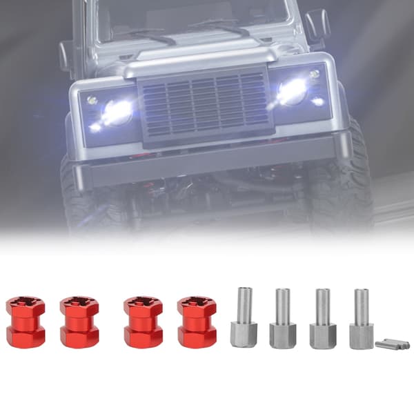 RC Förlängningshjul Hex Nav Drivadapter Passar D90 AX10 CC01 SCX10 F350 Röd