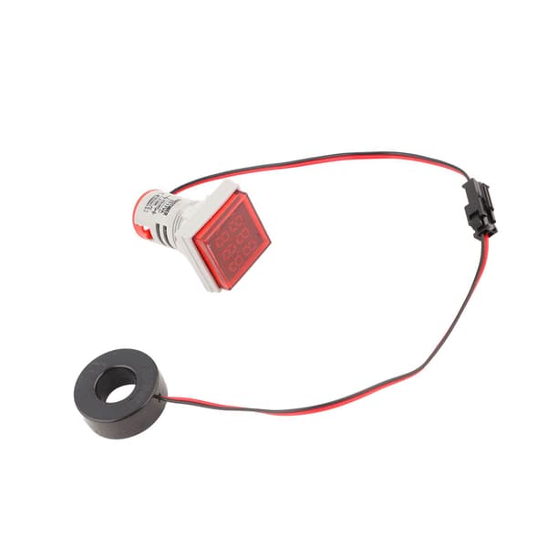 LED Digital Display AC Spænding Strømmåler Indikator 22mm 0-100A Måler Indikator (rød)