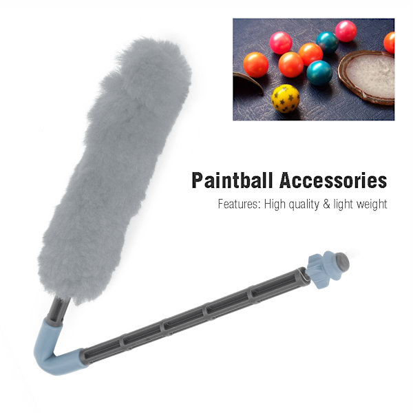 Ull Paintball Barrel Enkel bomullspinne Squeegee Buffer Rengöringstillbehör (grå)