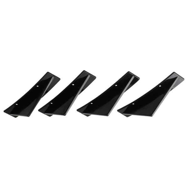 4 stk. bagkofanger hajfinne mini buet sort kofanger diffuser spoiler til bilmodifikation