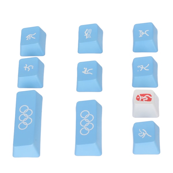 Tangentbordknappar Universal DIY 10 Tangenter PBT Material OEM Höjd Olympiskt Tema Datortillbehör för Mekaniskt Tangentbord