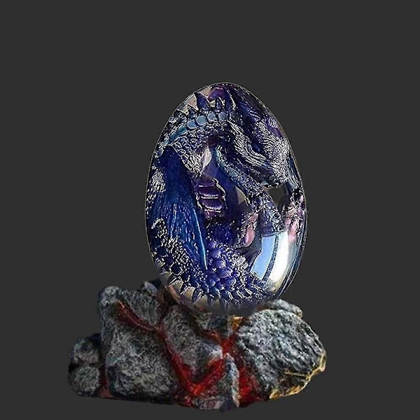 Vulkan Drageegg med Lysende Base, Skrivebordsdekorasjon