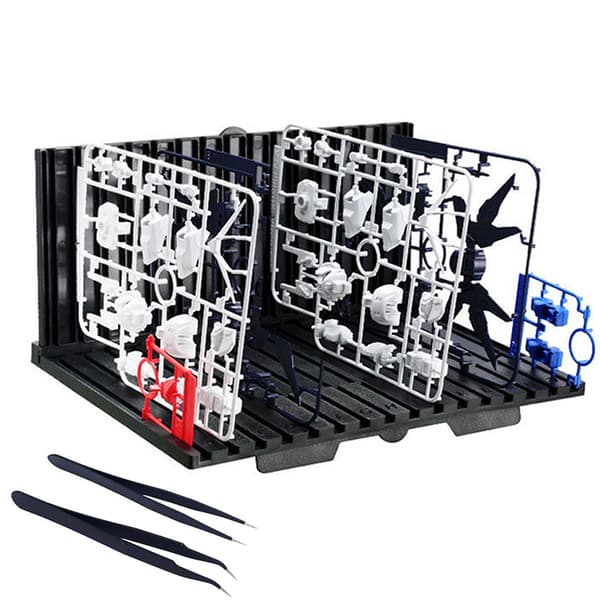 Plastikmodelplade Organizer Foldbar Hyldeholder til Modelfremstillingstilbehør