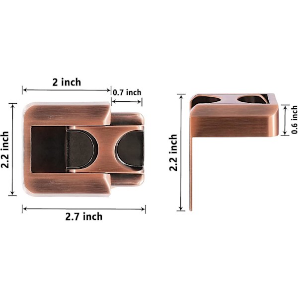 Hem Säkerhetsdörr Förstärkningslås (2-pack) - Barnsäkerhet & Sekretesskydd - Enkel installation - Inåtgående dörr