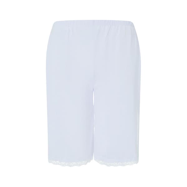 Dameundertøy Pyjamas Shorts Sateng Underkjoler Snip-it Culottes Underbukser Bloomers Hvit White L