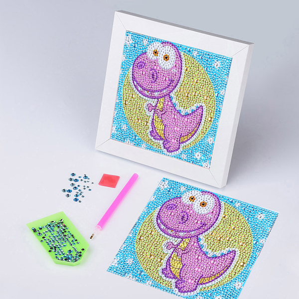 Diamantmaleri Dinosaurmønster Barnehage Håndlaget DIY Craft Gift Home Decoration