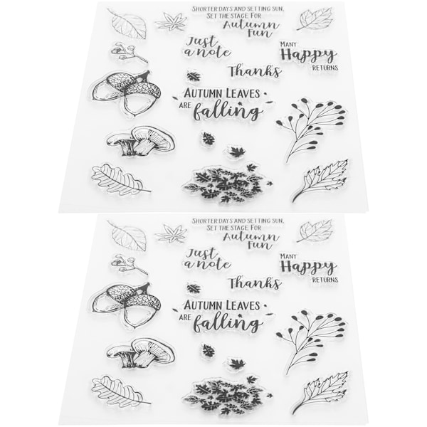 2 set transparenta TPR-stämplar för kortdekoration, prägling, scrapbooking, album, gör-det-själv-tillbehör