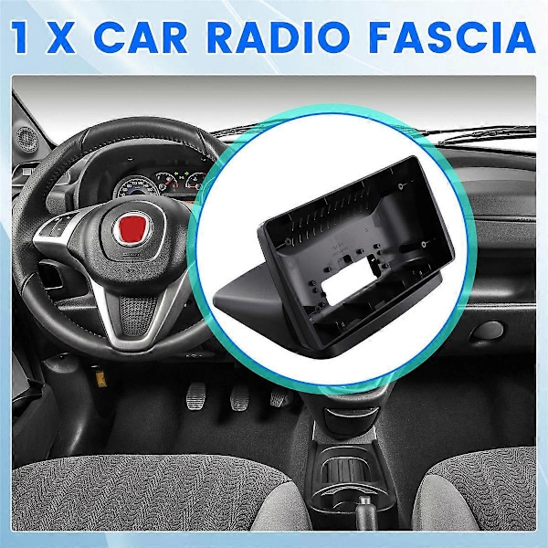 10,1-tums bilradiofrontpanel för Fiat