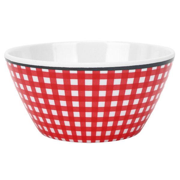 148x72mm Beautiful Pattern Food Bowl Salad Container Kitchen Tableware for Home RestaurantRed Plaid