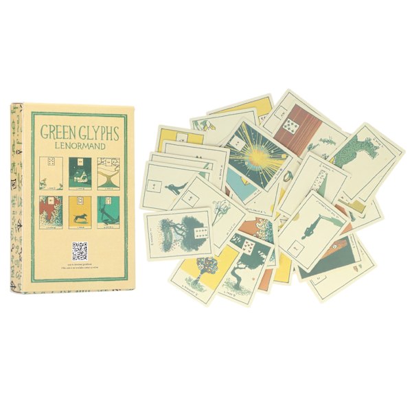 Grønne Glyfer Lenormand Orakelkort Spådom Skjebne Spådomskort Tarot Deck Spill