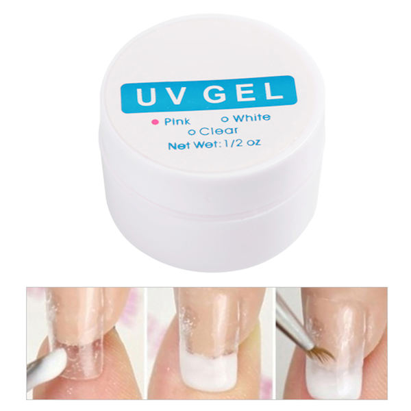 Fast Dry Crystal Nagelförlängningslim Manikyr UV Gel Builder Nagellim Rosa