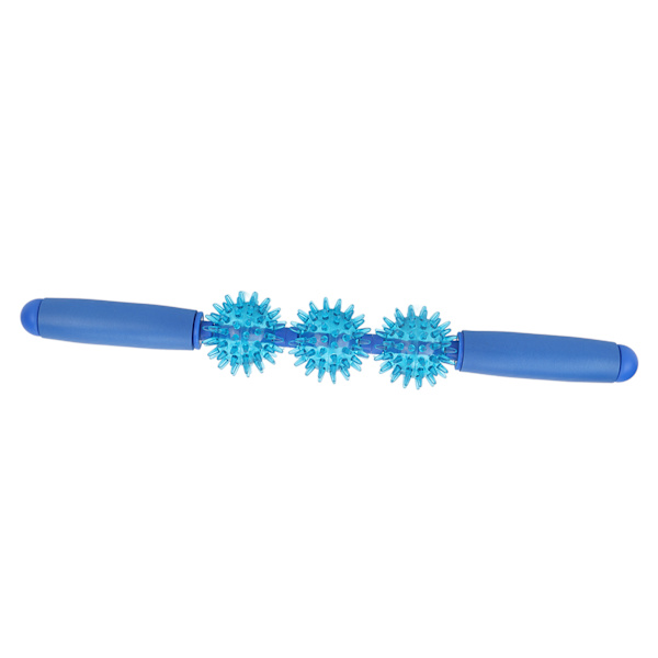 Massage Roller Stick med 3 massagebollar 360 graders massage Fascia Muscle Roller Massagerulle för stretching av muskler