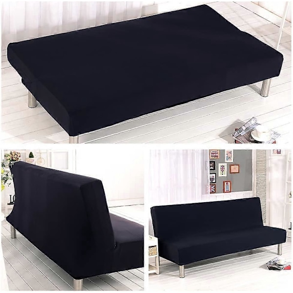 Elastisk Clac Betræk 3 Personers Sofa, Stue Ensfarvet Tæppe, Sort