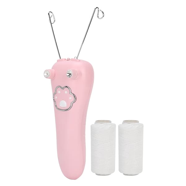 USB-lading Elektrisk bomullstråd Epilator Ansikts- og kroppshårfjerningsmaskin Rosa