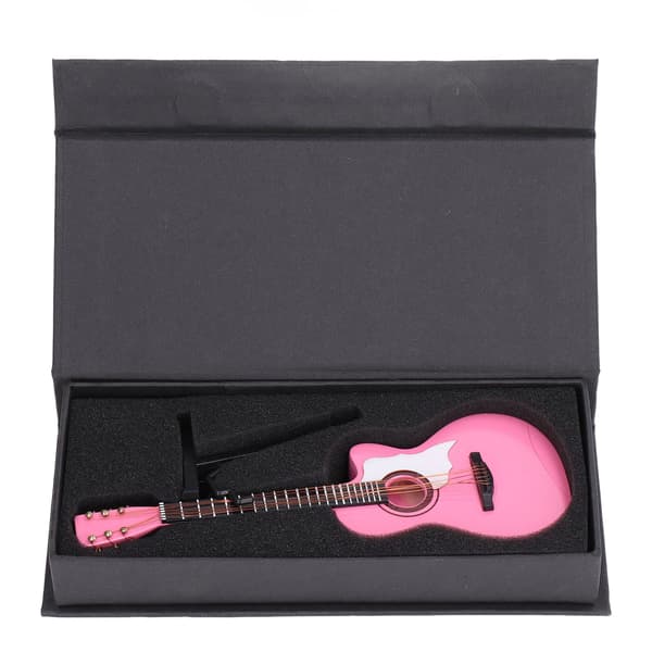 Gitarrmodell Rosa Bøk Materiale Presis Design 18cm Musikkinstrumentmodell for Lek Store Gaver