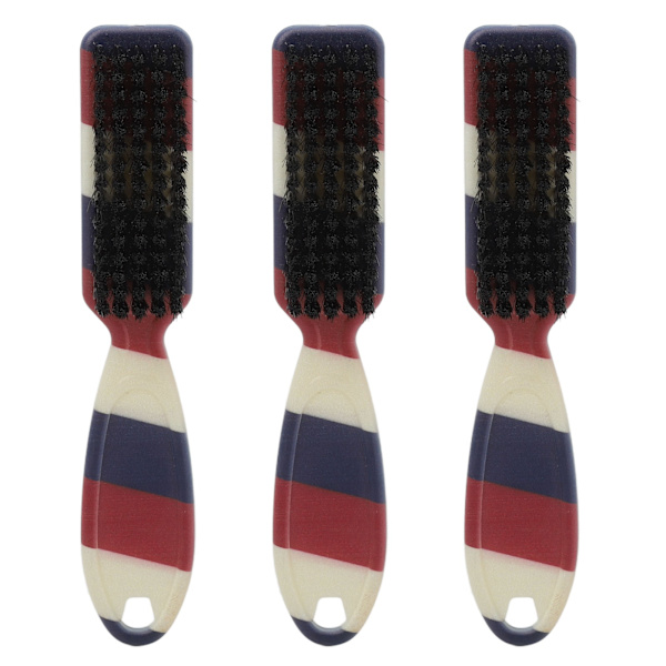 3stk myk skjeggblekningsbørste Ergonomisk håndtak skjeggstyling rengjøringsbørste for skjønnhetssalong hjem