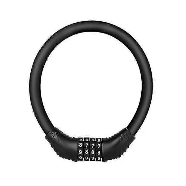 Cykellås Kabel Lås Med Kode Sort
