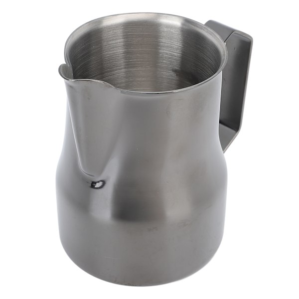 Melkeskummer 450ML 304 Rustfritt Stål Skumkopp Dryppfri Kaffe Dampende Melkeskummer Titan Svart