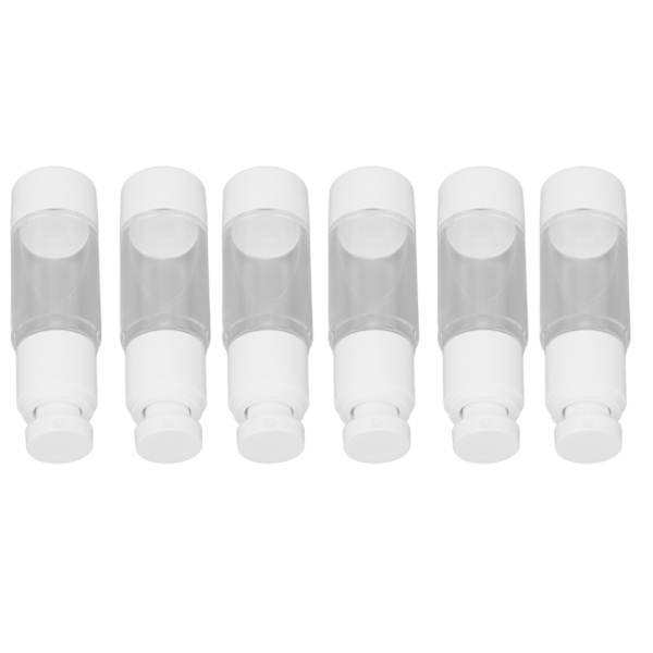 6st Kosmetiska flaskor Plastpresstyp Vakuumtransparent påfyllningsbar behållare 30ml