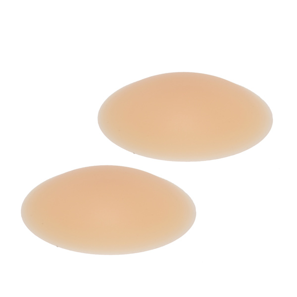 Gjenbrukbare selvklebende silikon brystdeksler runde bh-deksler trygge selvklebende brystvortefrie deksler hudfarge M=8cm