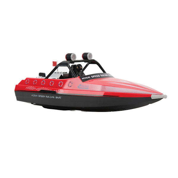 RC Racingbåt Byggd i Propeller Plast Elektroniska Komponenter med Ljus RC Jetbåt Leksaker för Över 14 Röd