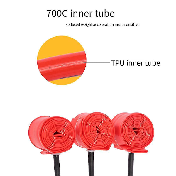 Ultralet Cykel Inderslange 700X18 25 28 32C Racercykel TPU Dæk 85mm Længde Fransk Ventil Superlet Slange-B7