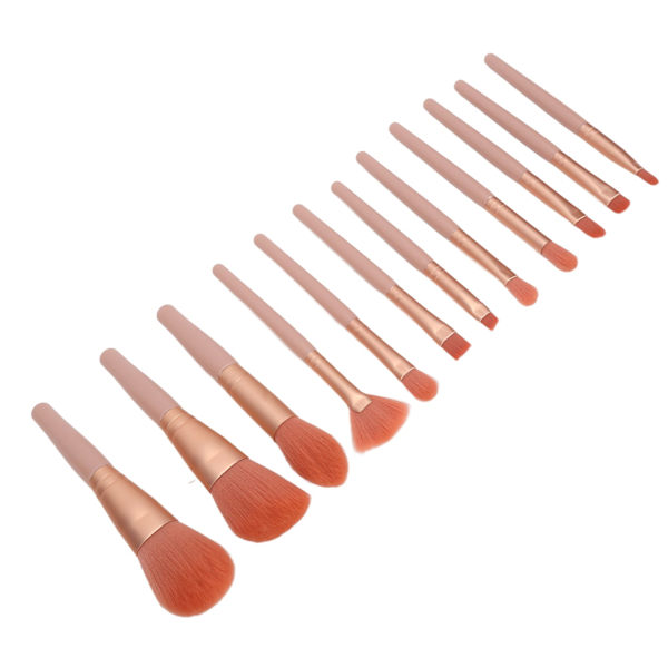 12-delars sminkborsteset Concealer Eyeliner Ögonbryn Kontur Bärbar Makeup Borste