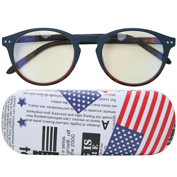 Fashionable Blue Light Blocking Reading Glasses Unisex Men Women Elderly Glasses(+100 )