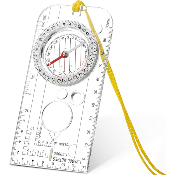 Justerbar deklination Orienteringskompass för Expeditionsvandring