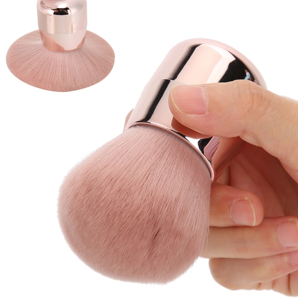 Rundt hoved blush børste blød fiber hår pulver børste sømløs base børste makeup værktøj