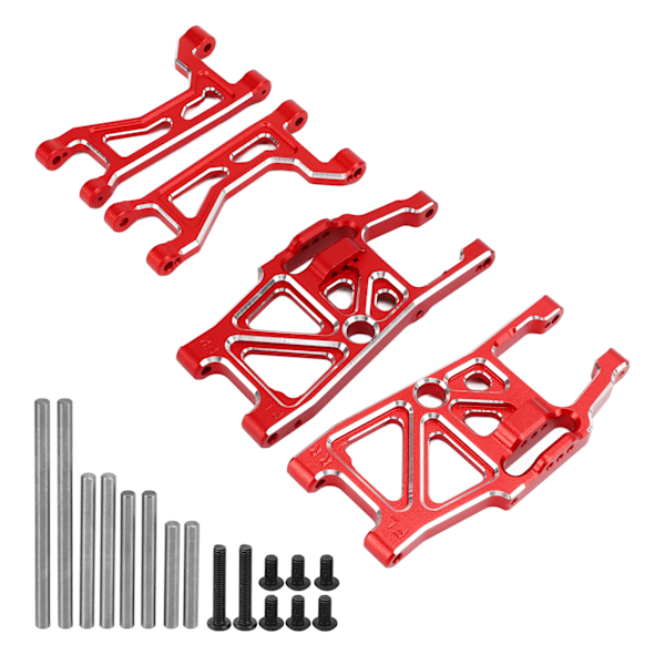 Aluminiumlegering Främre Bakre Övre Nedre Upphängningsarmar för Traxxas 1/10 MAXX 2.0 RC Bil Röd