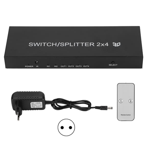 HD Multimedia Interface 2.0 Switch 2 in 4 ut UHD 4K HD Multimedia Interface Switcher för PS4EU-kontakt