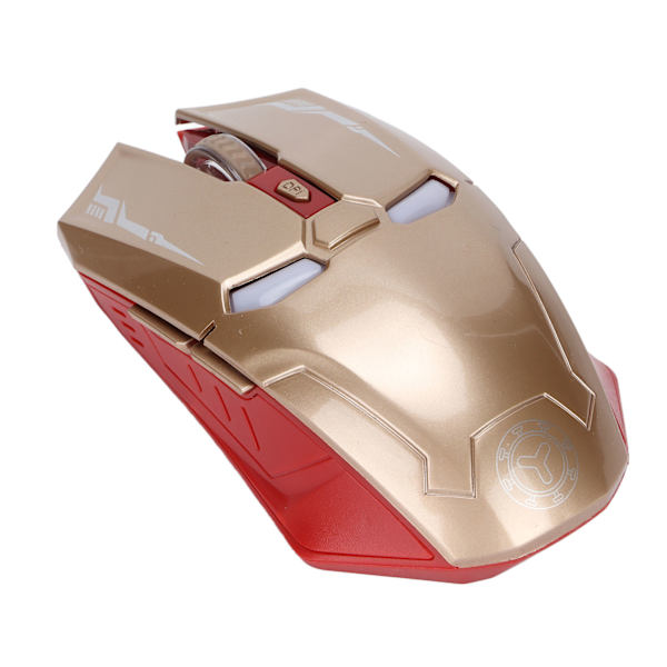 Wireless Mouse Superhero Shape 2.4G 1200DPI Full Size Optical Mute trådløs mus med USB-mottaker for Computer GameGold
