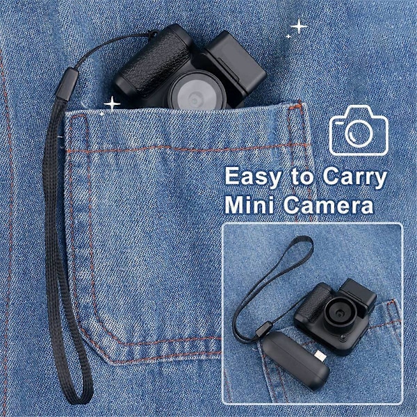 Monoreflexes Style Mini Kamera HD1080P CMOS LCD-näytöllä Valkoinen