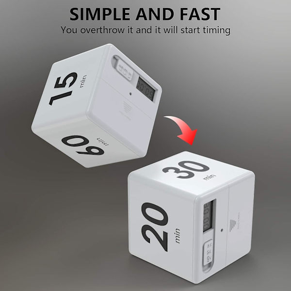 Gravity Flip Kjøkken Timer: Effektiv Tidshåndtering & Nedtellingsinnstillinger (15-20-30-60 Minutter)