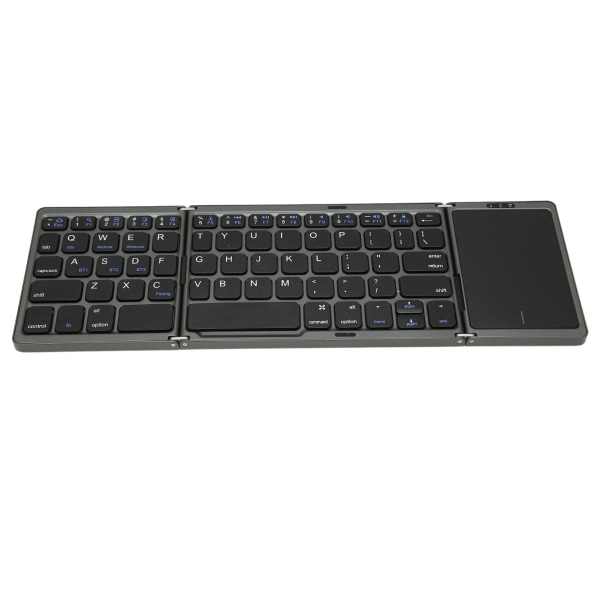 Vikbart tangentbord B089T 3 vikt pekplatta Funktion 64 tangenter Bärbar typ C Laddning Magnetisk stängning Datortangentbord Grå