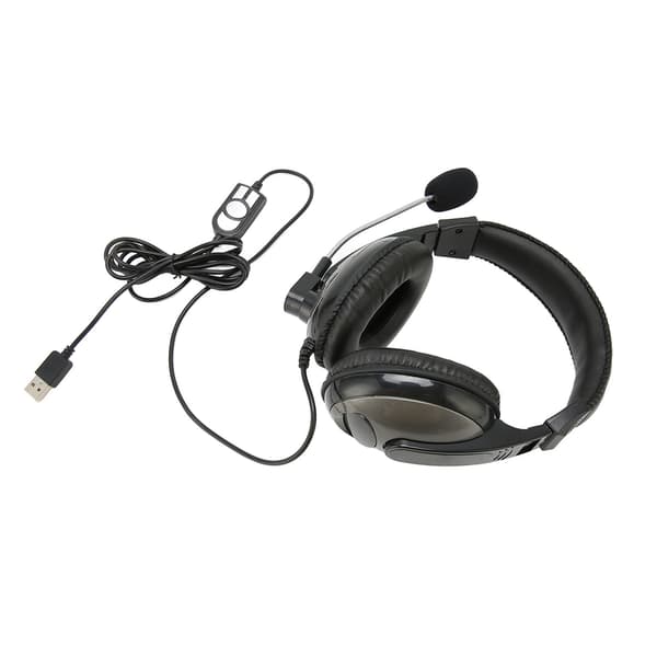 USB Gaming Headset Ledningskontroll Justerbart Volum Gaming Headset med Mikrofon for PC Laptop for PS4