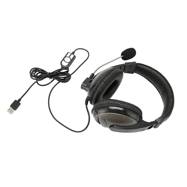 USB Gaming Headset Wire Control Justerbar volym Gaming Headset med mikrofon för PC Laptop för PS4