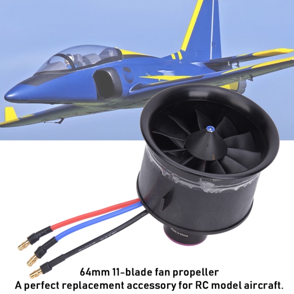 EDF 64mm 11-bladet ventilatorpropel med børsteløs motor til RC-modelflytilbehør KV3500 4S EDF 64-kanal